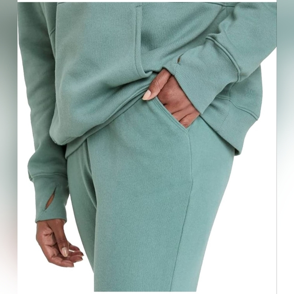 Women's Fleece Joggers 28" - All in Motion, Jade - L - Picture 5 of 6